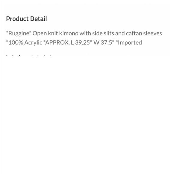 Black open sleeved Kimomo - Ruggine Brand 🍁 - Picture 5 of 5